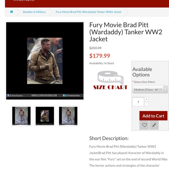 Ultimofashions Wardaddy Tanker WW2 Jacket